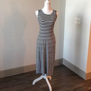 Black and White Midi Dress